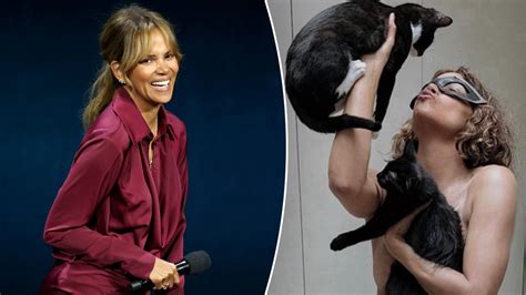 cat nude|Halle Berry poses nude with cats to celebrate 20 years of。